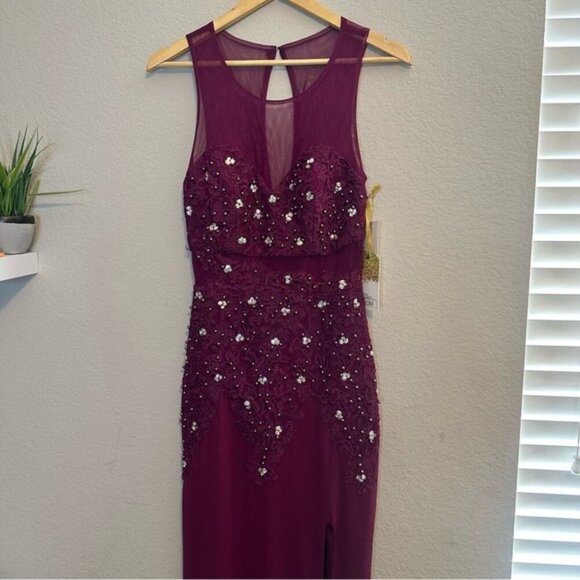 Say Yes To The Prom Womens Illusion Gown Dress Size Small - Picture 4 of 15